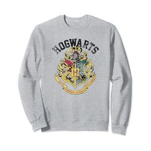 Harry Potter Heather Gray Hogwarts Crest Sweatshirt - Size Medium